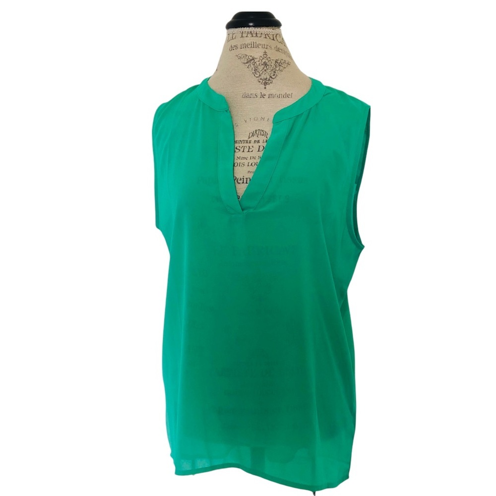 Juicy Green Sheer Sleeveless Blouse